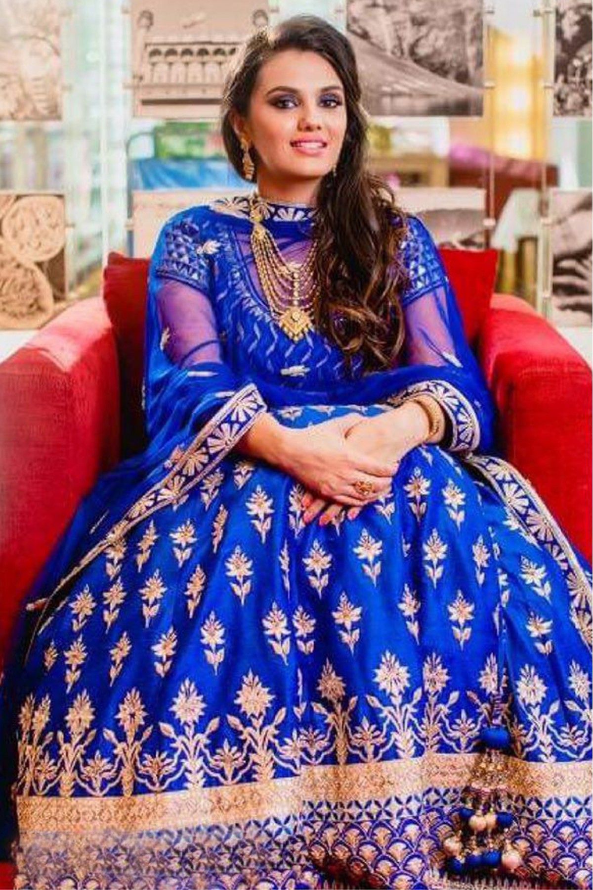 Phantom Silk Embroidery Lehenga Choli In Blue Colour LD5590008 A