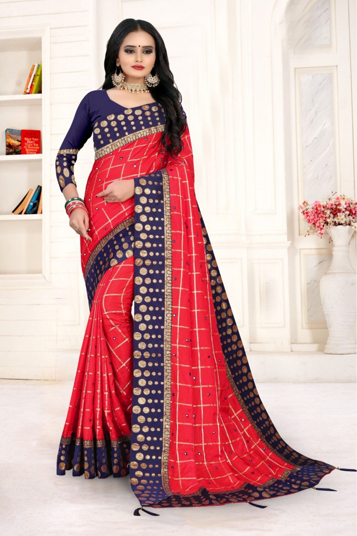 Formal Wear Multicolor Leheriya Foil Print Saree, 6.3 m (With Blouse Piece)  at best price in Surat