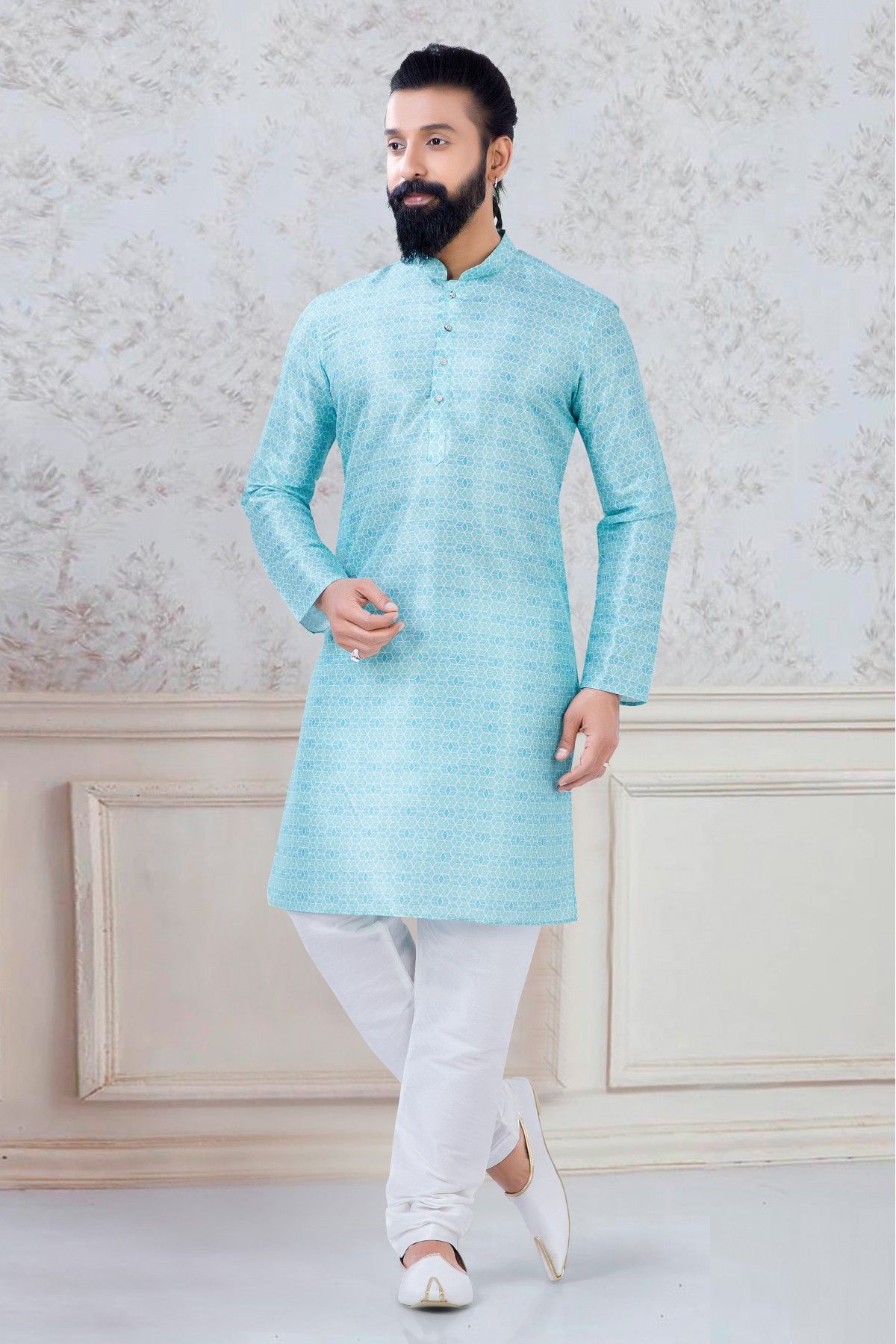 Sky blue 2025 kurta pajama