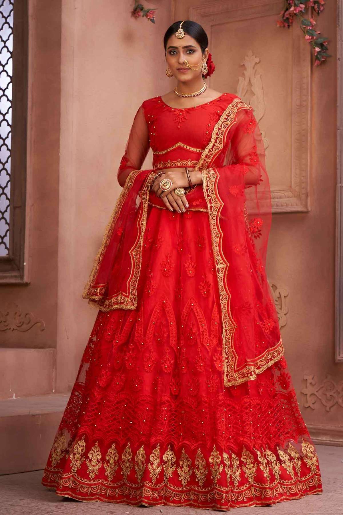 Mehendi Lehengas- Buy Mehendi Lehenga Choli Online | Ninecolours