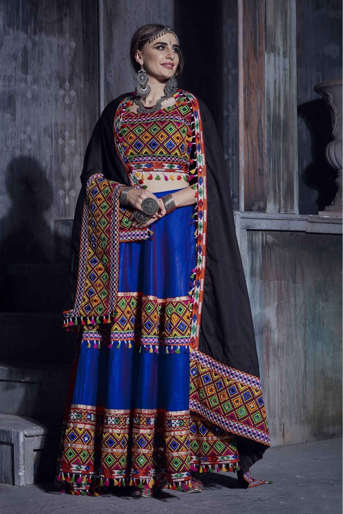 Art Silk Embroidery Lehenga Choli In Blue Colour LD3880554 A