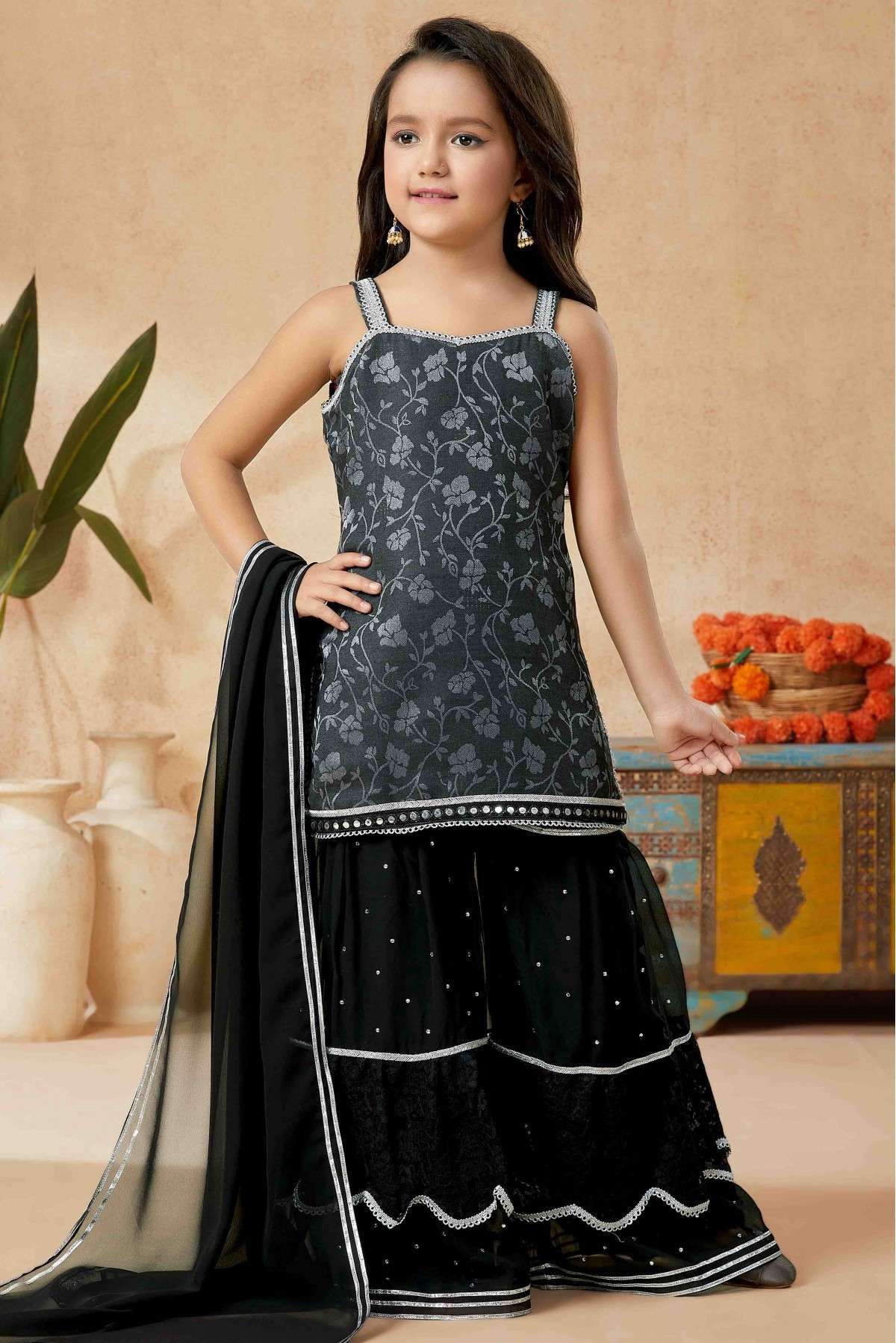 Black Georgette Designer Party Wear Sharara Suit | Party wear indian  dresses, Indian fashion dresses, Sharara designs