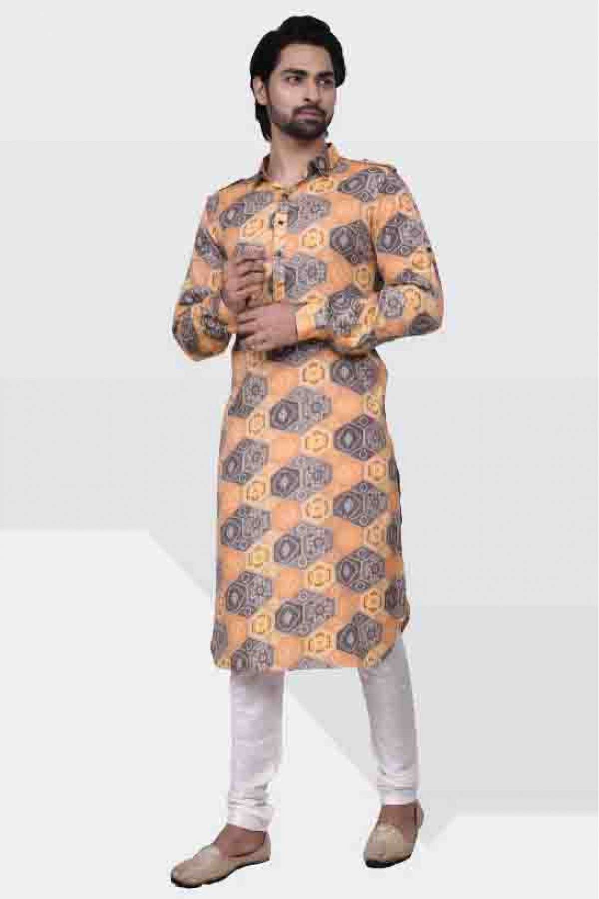Cotton Kurta Pajama In Multicolour - KP5750258
