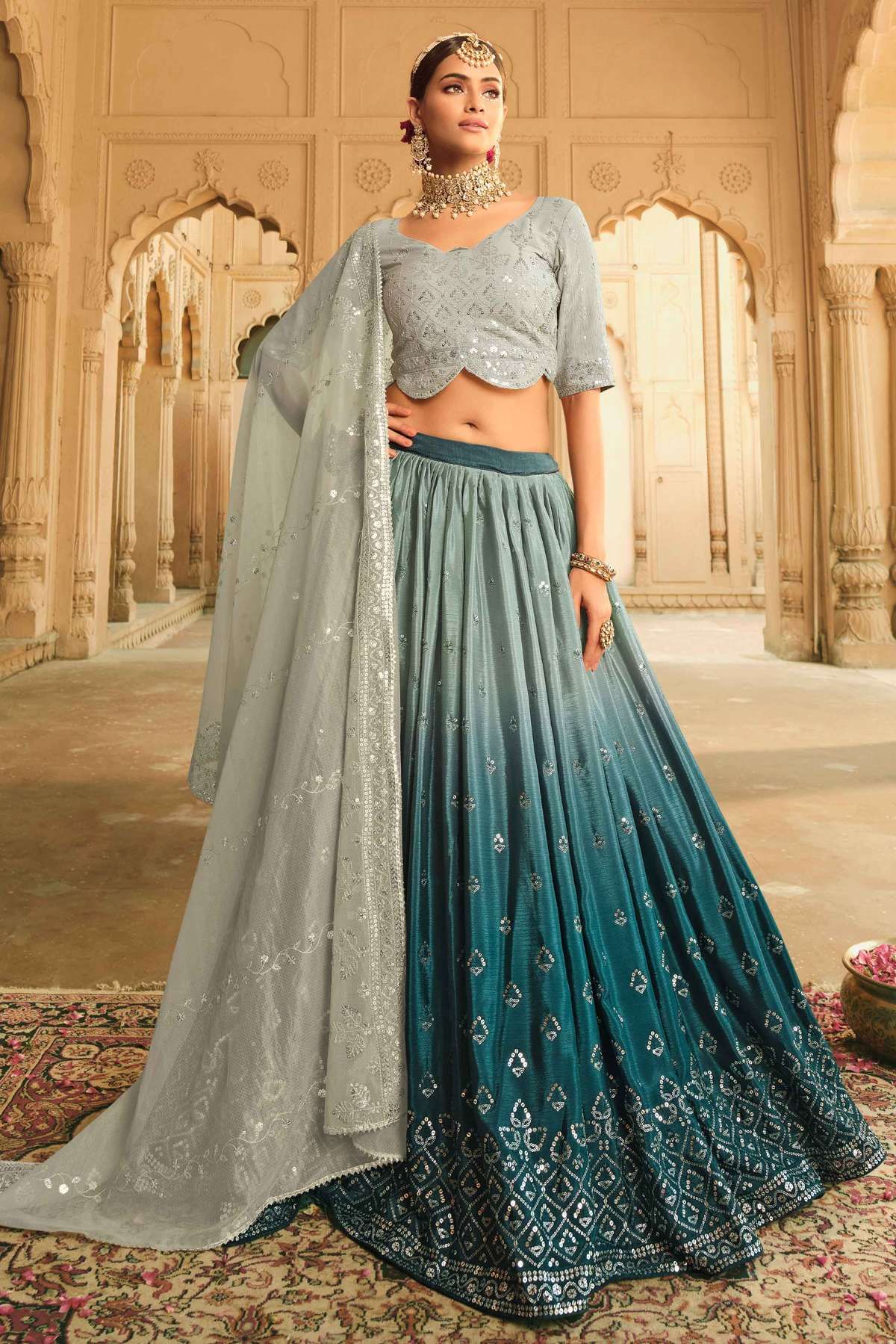 Art Silk Digital Print Lehenga Choli LD5642804