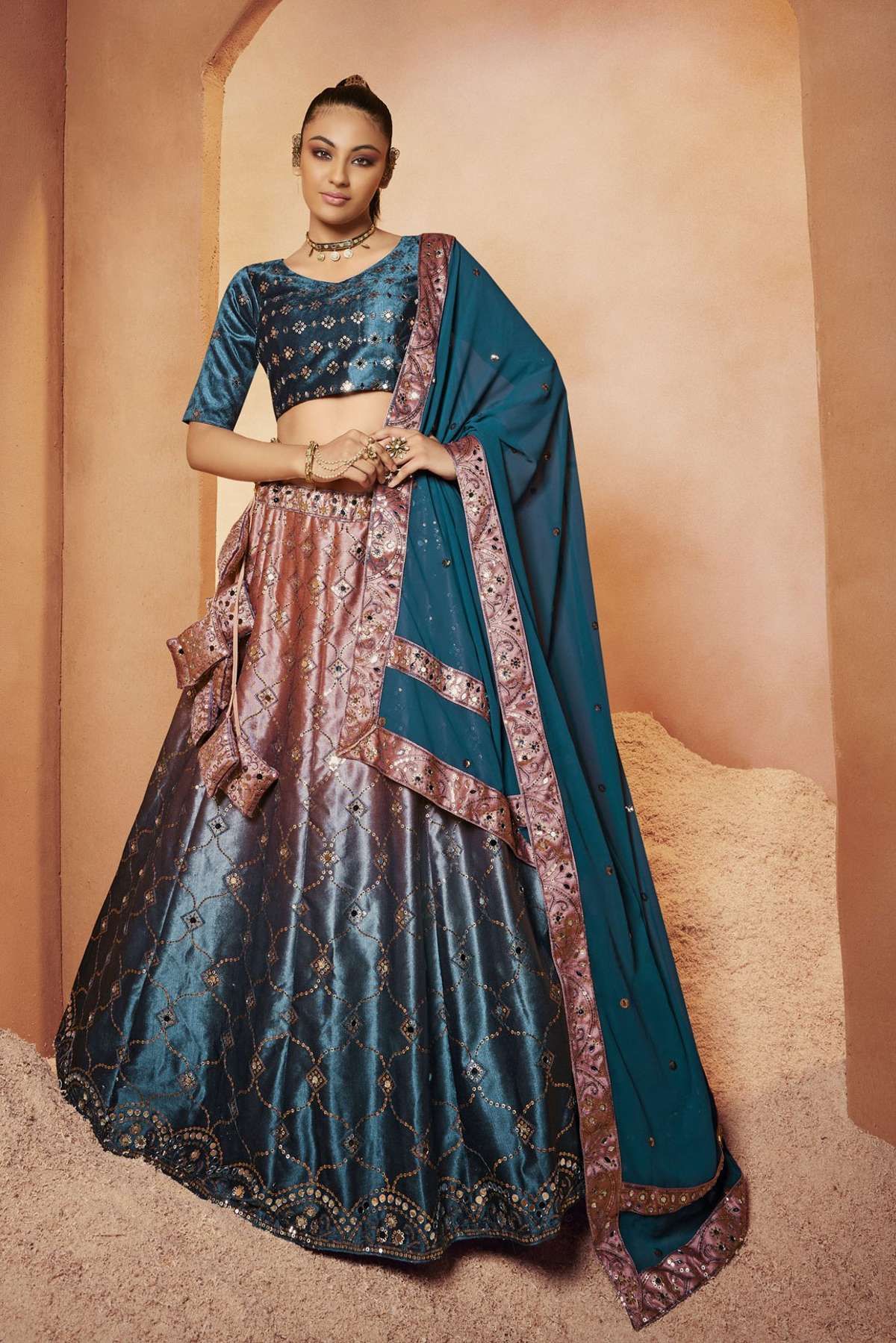 Georgette Embroidery Lehenga Choli LD5642691