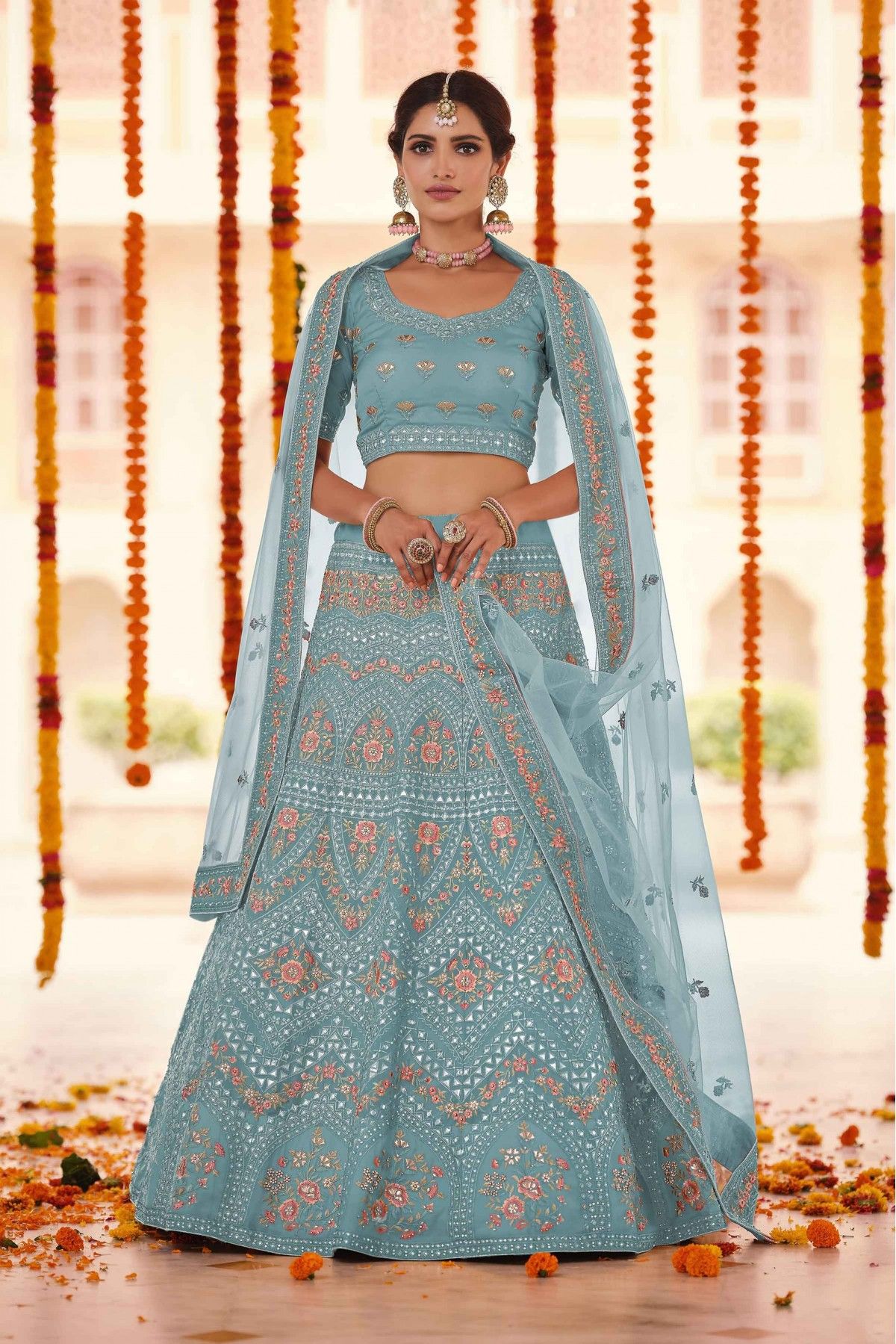 Buy Blue Lehenga With Blouse and Dupatta for Women. Indian Dress. Lengha  Choli. Online in India - Etsy | Indian bridal wear, Indian fashion dresses,  Indian outfits lehenga