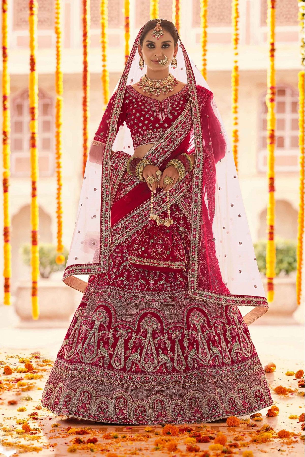 Impressive Wedding Royal Red Bridal Lehenga Choli –