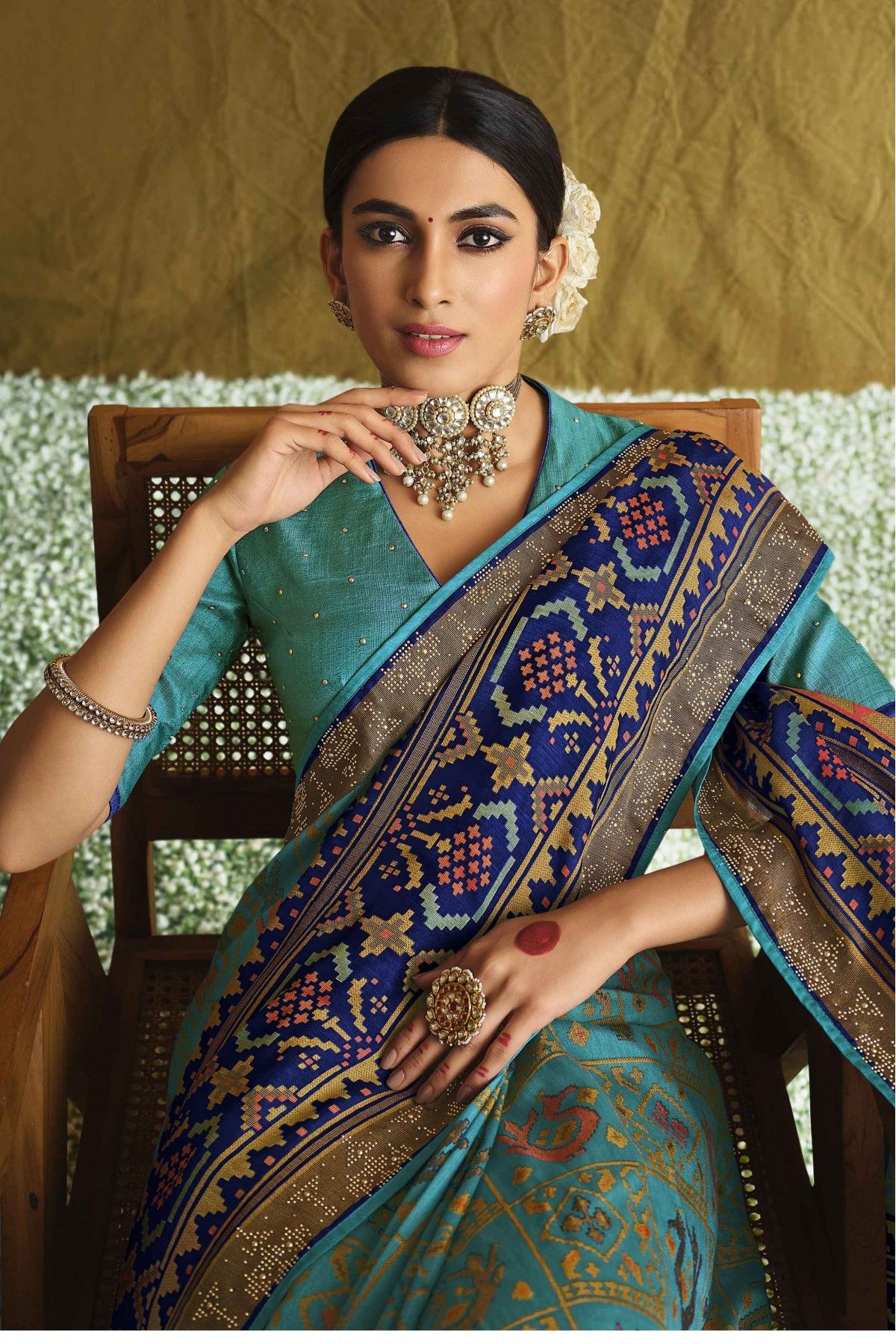 Designer Woven Banarasi Silk in Blue Color - Saree