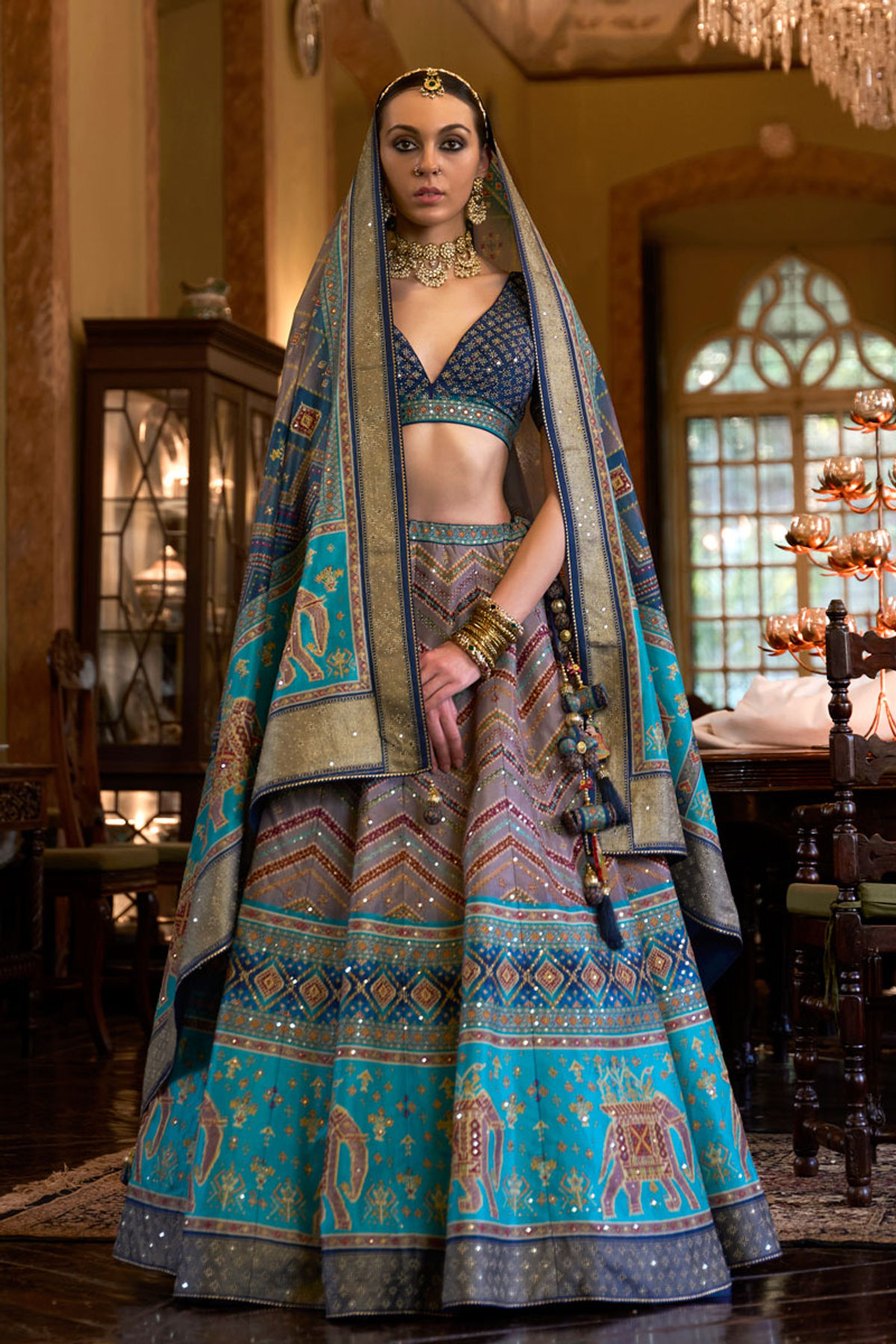 Rajwadi Silk Green Lehenga Choli LD01352257