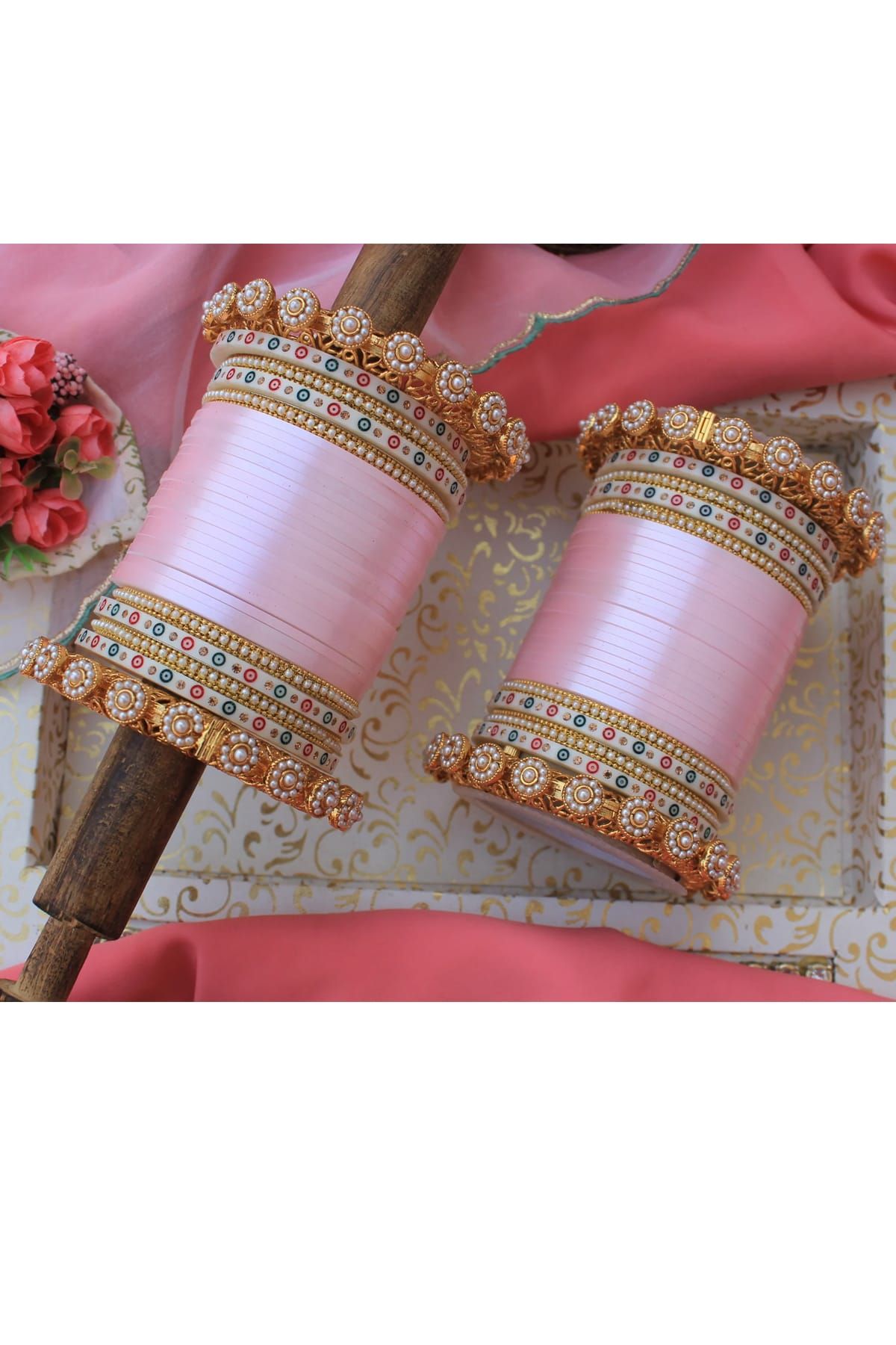 Buy Designer Sabyasachi Dark Red Color Bridal Chura Set, Indian Bridal 888  Grade Glass Stone Work Chuda, Pakistani Eid Bangles Kangan Kada Online in  India - Etsy