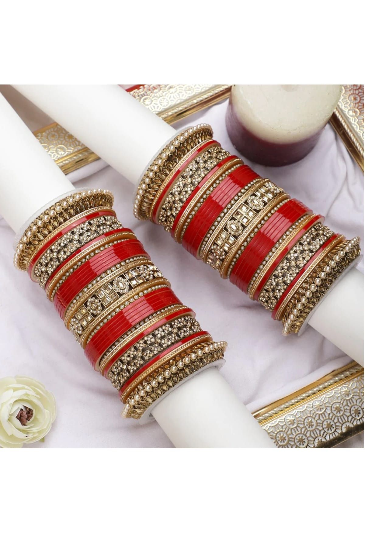 Wedding Lehenga Matching Bangles at Rs 1800/set | दुल्हन का चूड़ा in  Lucknow | ID: 19704038473