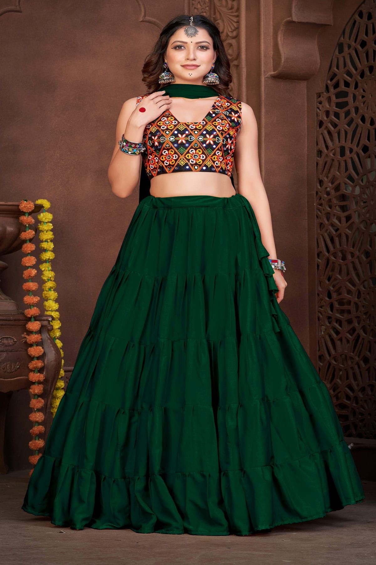 Stunning Bangalore Silk Lehenga – nandikasarees.co.uk