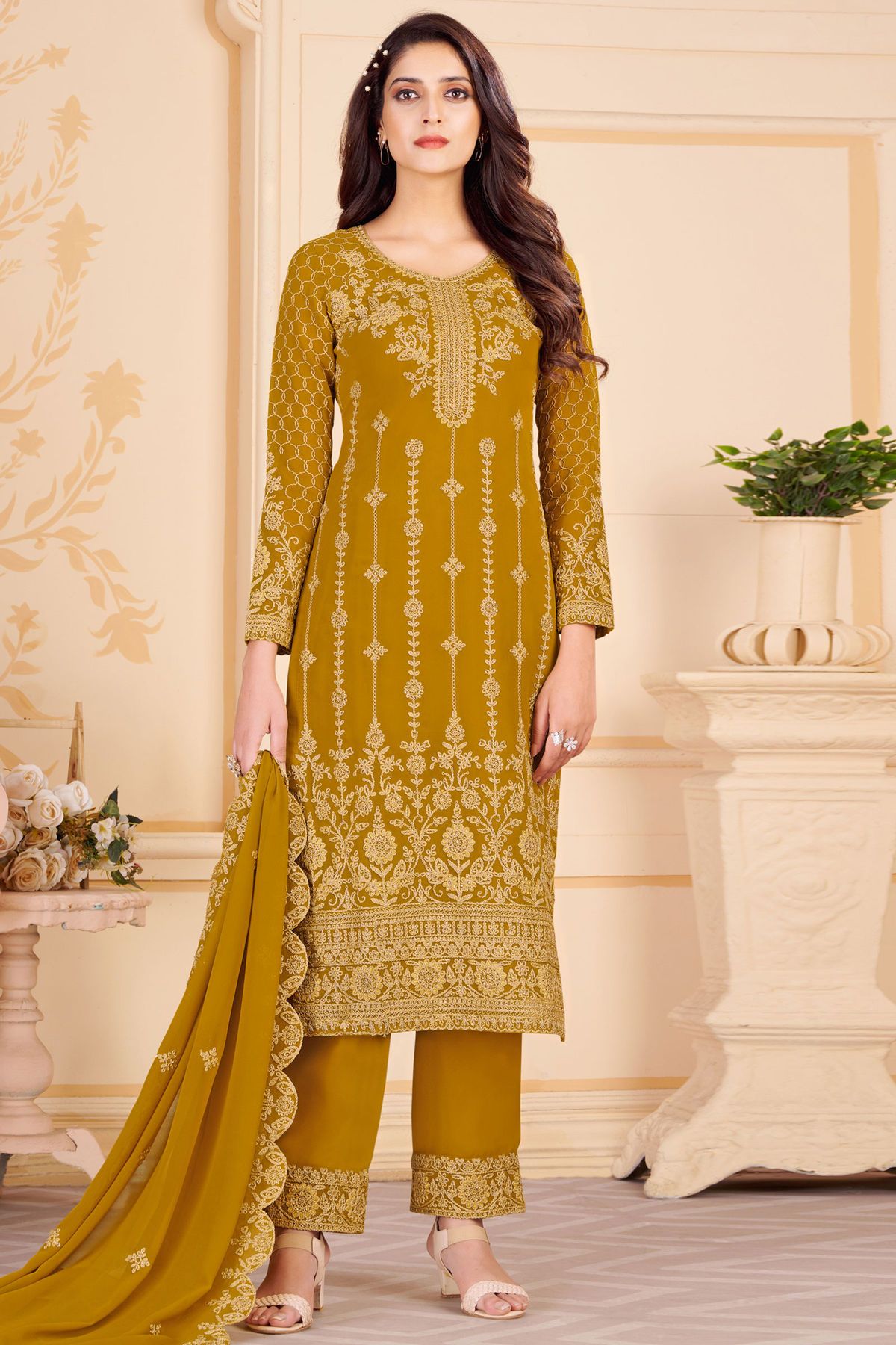 Designer Kurti with Bottom and Dupatta – Royskart