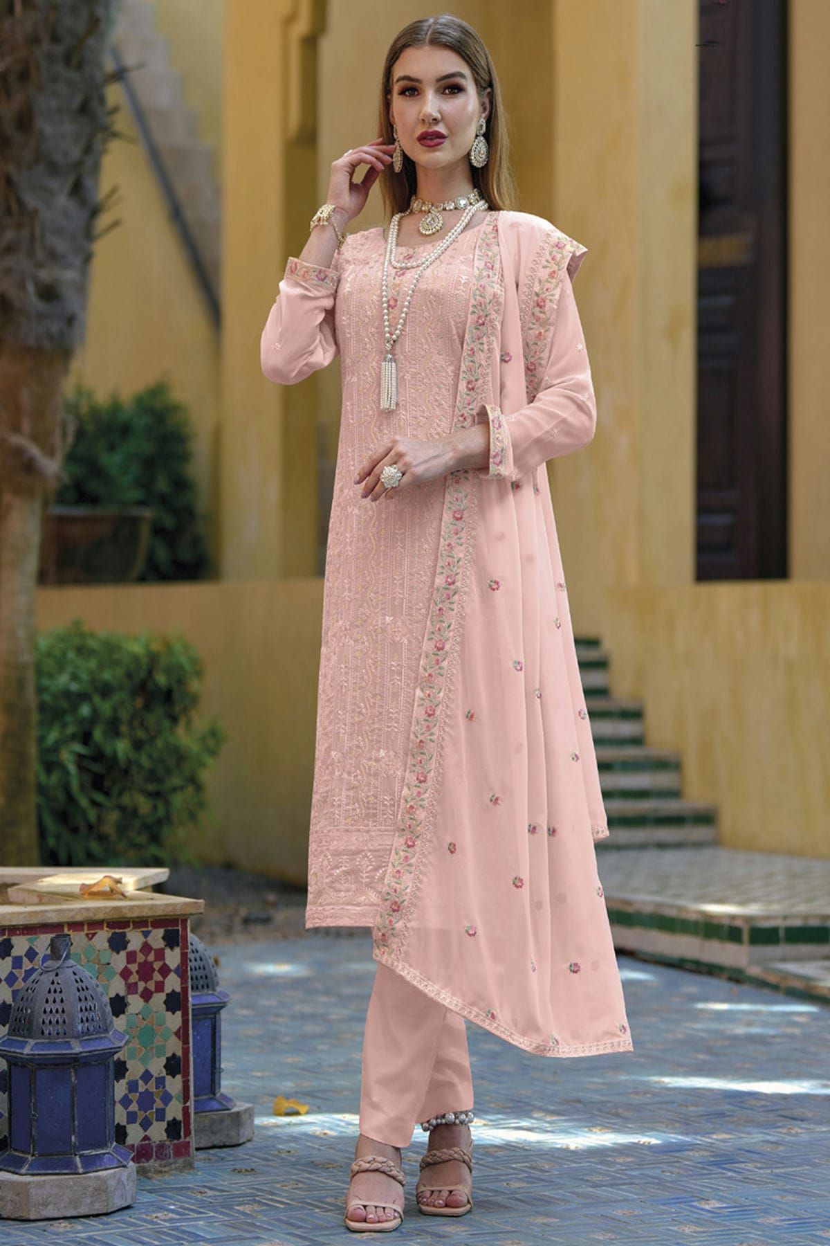 Dark pink silk festive wear salwar suit - G3-WSS38896 | G3fashion.com