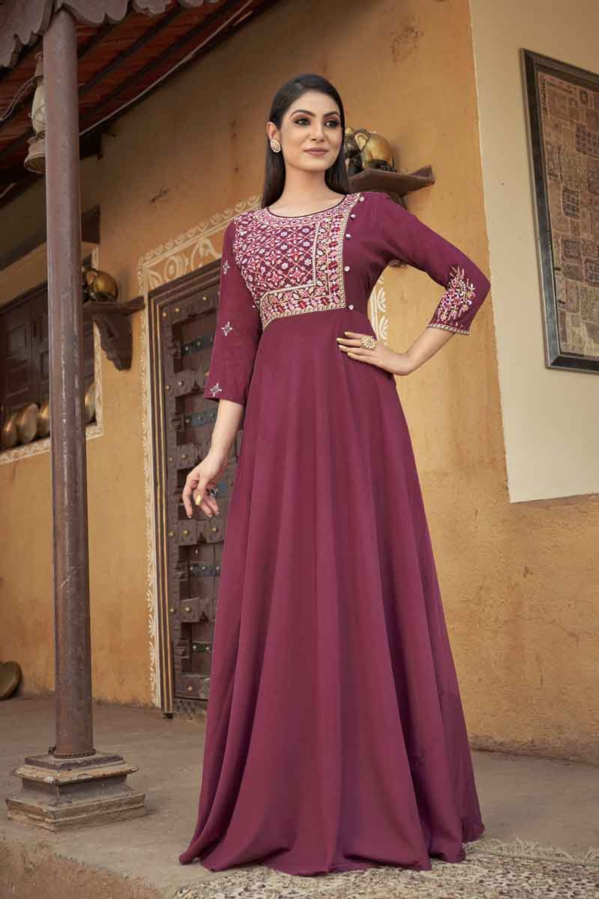 Stone work Salwar kameez dress material - NAVYA Fashion Boutique