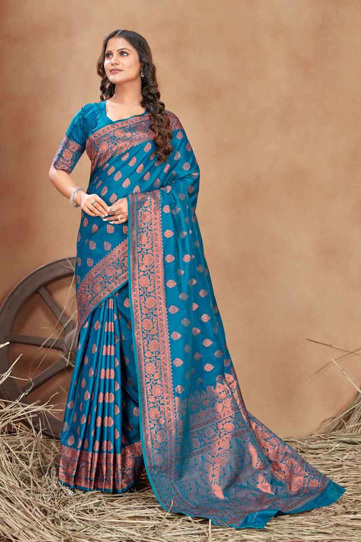 Sky Blue Fancy Silk Saree With Sequence Work – StylebyPanaaash