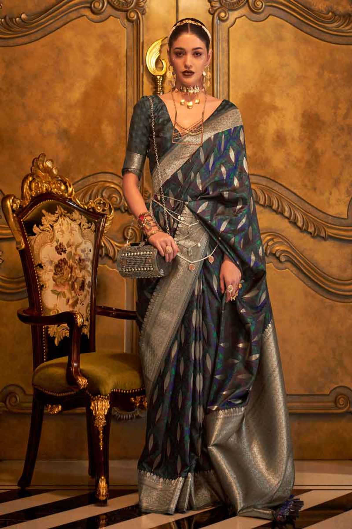 1121 SRC Weaving Rich Pallu Jacquard Silk Fancy Sarees Collection Catalog