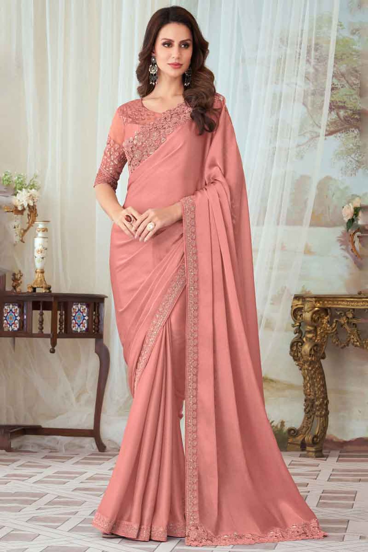 Buy Beige Sarees for Women by Winza Designer Online | Ajio.com