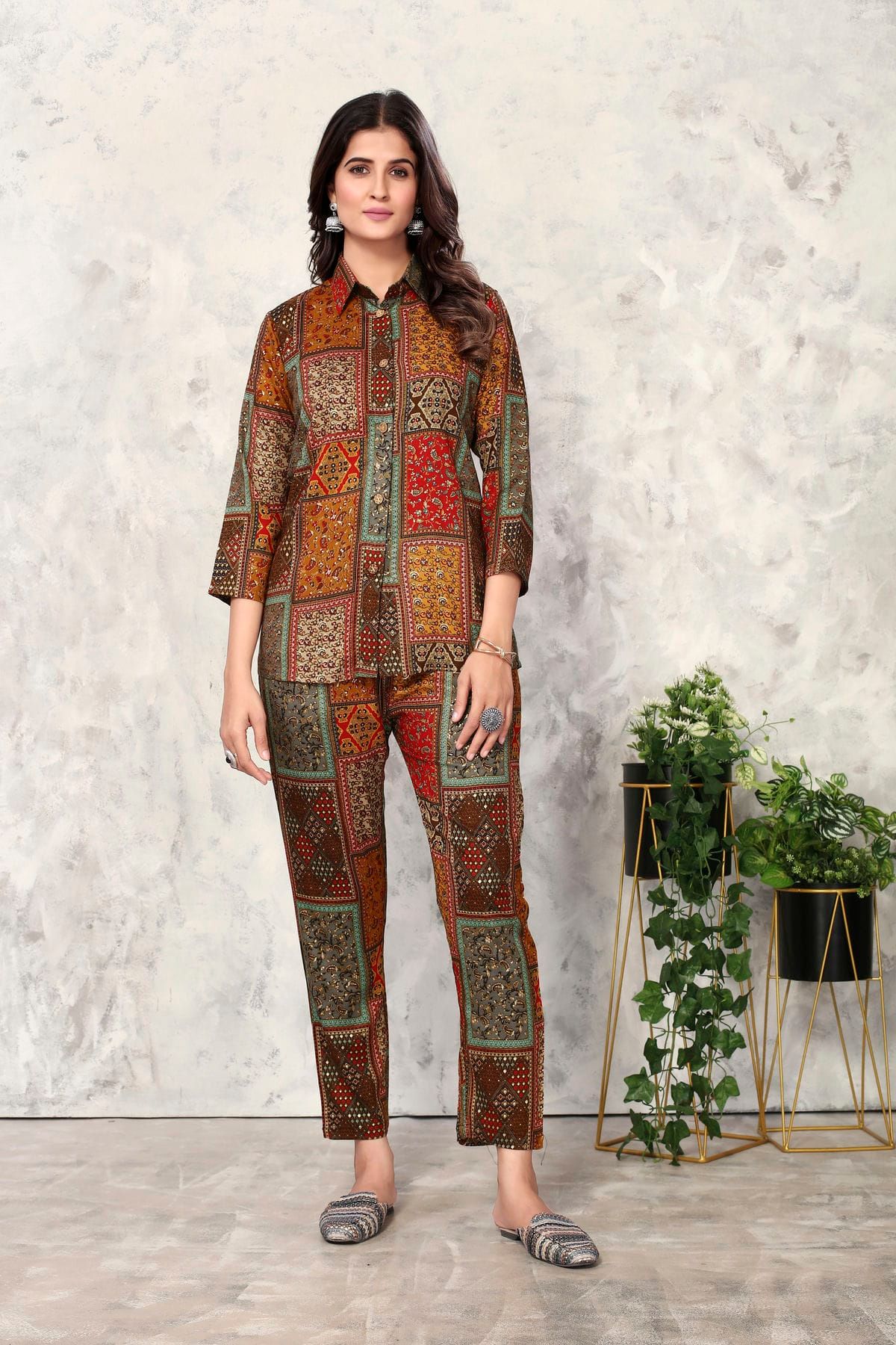 Buy online Embroidered Palazzo Suit Semi-stitched Suit from Suits & Dress  material for Women by Shimeroo Fashion for ₹2849 at 59% off | 2024  Limeroad.com