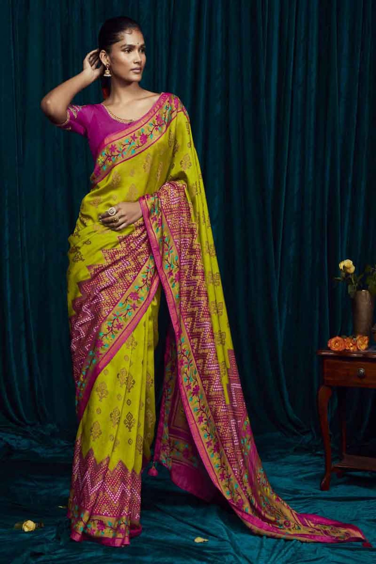 Orange Brasso Saree With Blouse 279158