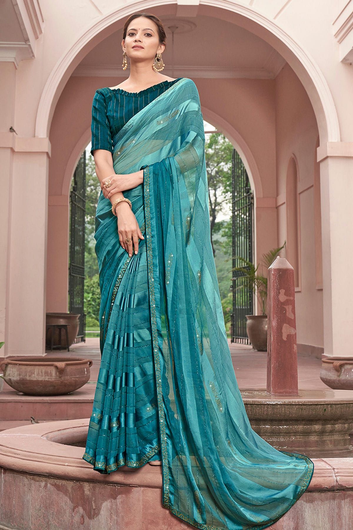 Swarovski Work Sarees by Prashanti | 14 February 2022 | Shop online @  https://www.prashantisarees.com/collections/swarovski-work-sarees Featuring  the stunning Semi Satin & Semi Georgette sarees with Swarovski... | By  Prashanti | Hello all, welcome