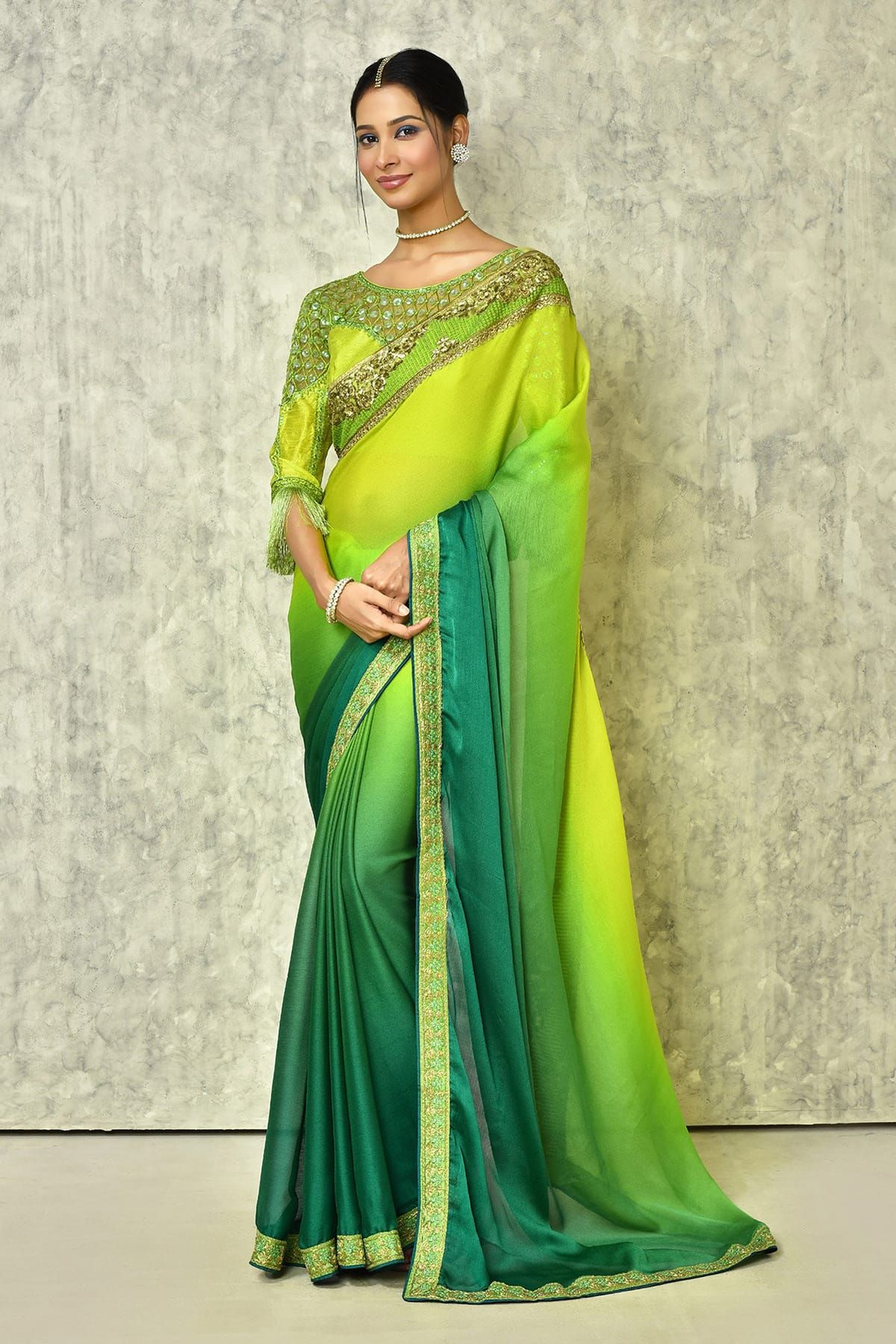 9 Colours Party Wear Plain Sarees, 5.5 M (Separate Blouse Piece) at Rs  300/piece in Surat
