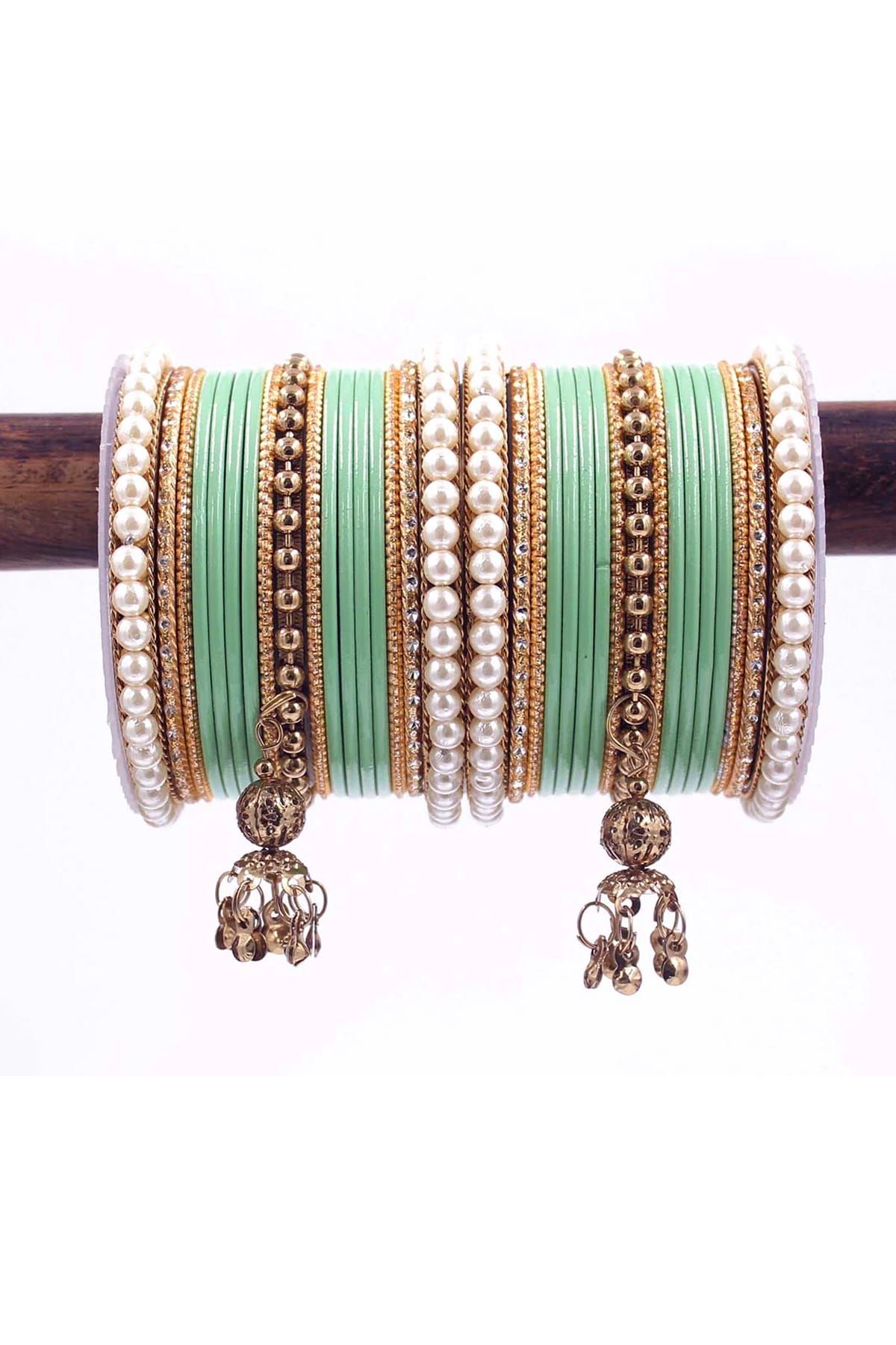 Women's & Girls kundan Bangles Designer Stylish Pure Lac Bangle Bridal  Ethnic Colorful Matching Saree Lehenga Traditional Jewelry Multicolor