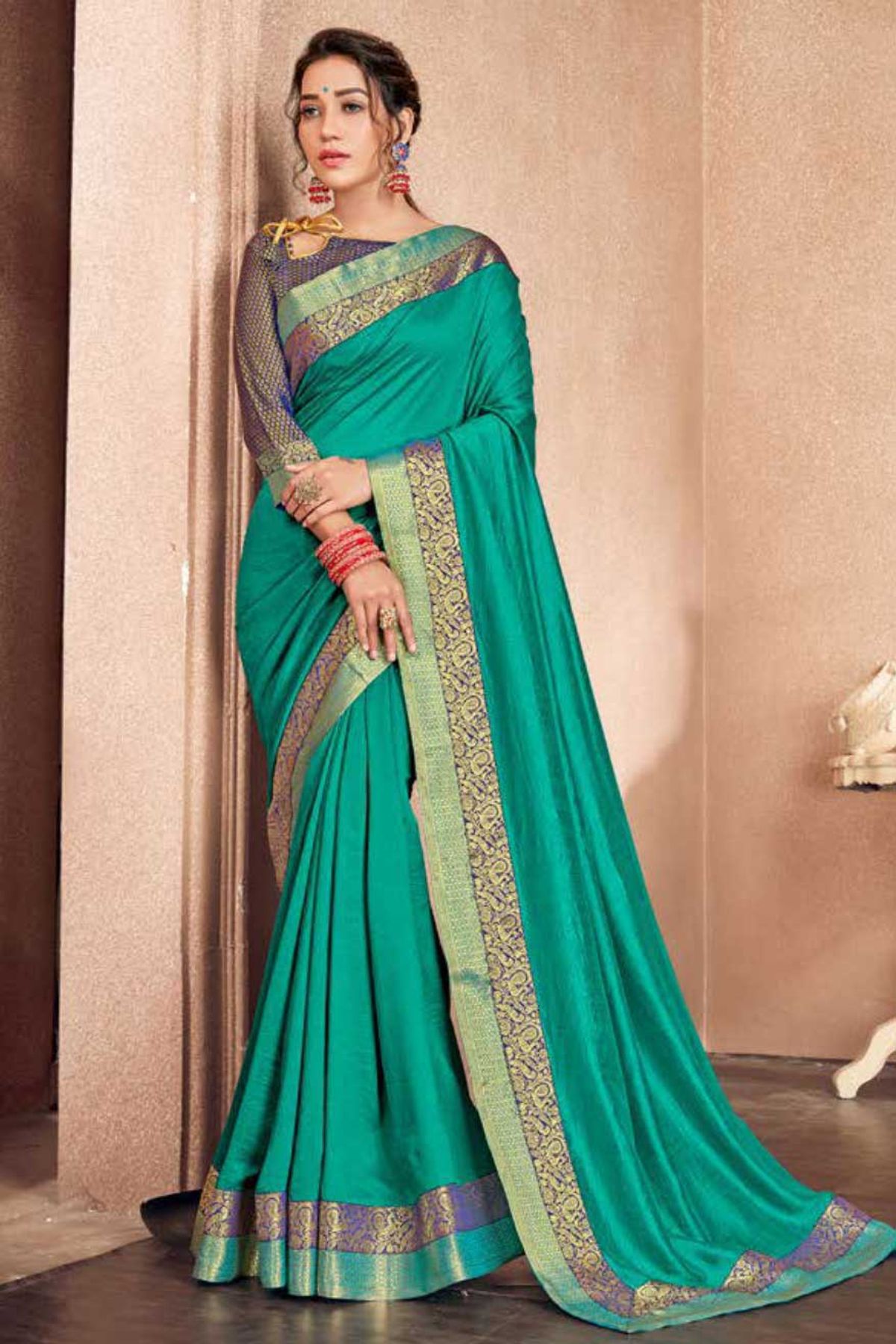 Buy Mauve Tussar Georgette Saree Online in USA with Embroidered Border –  Pure Elegance