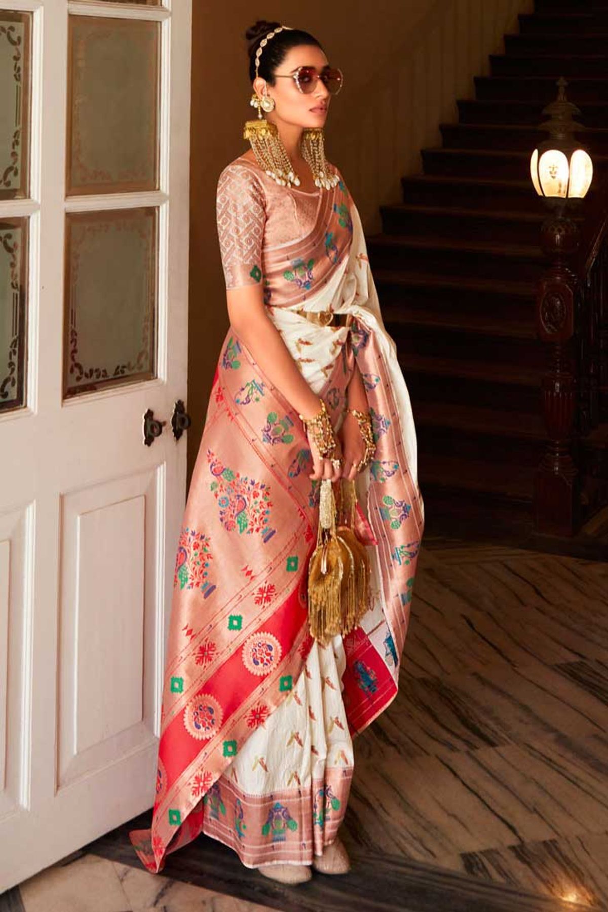 Designer Pure Silk Saree With Pure Weaving Zari Work at Rs 1350