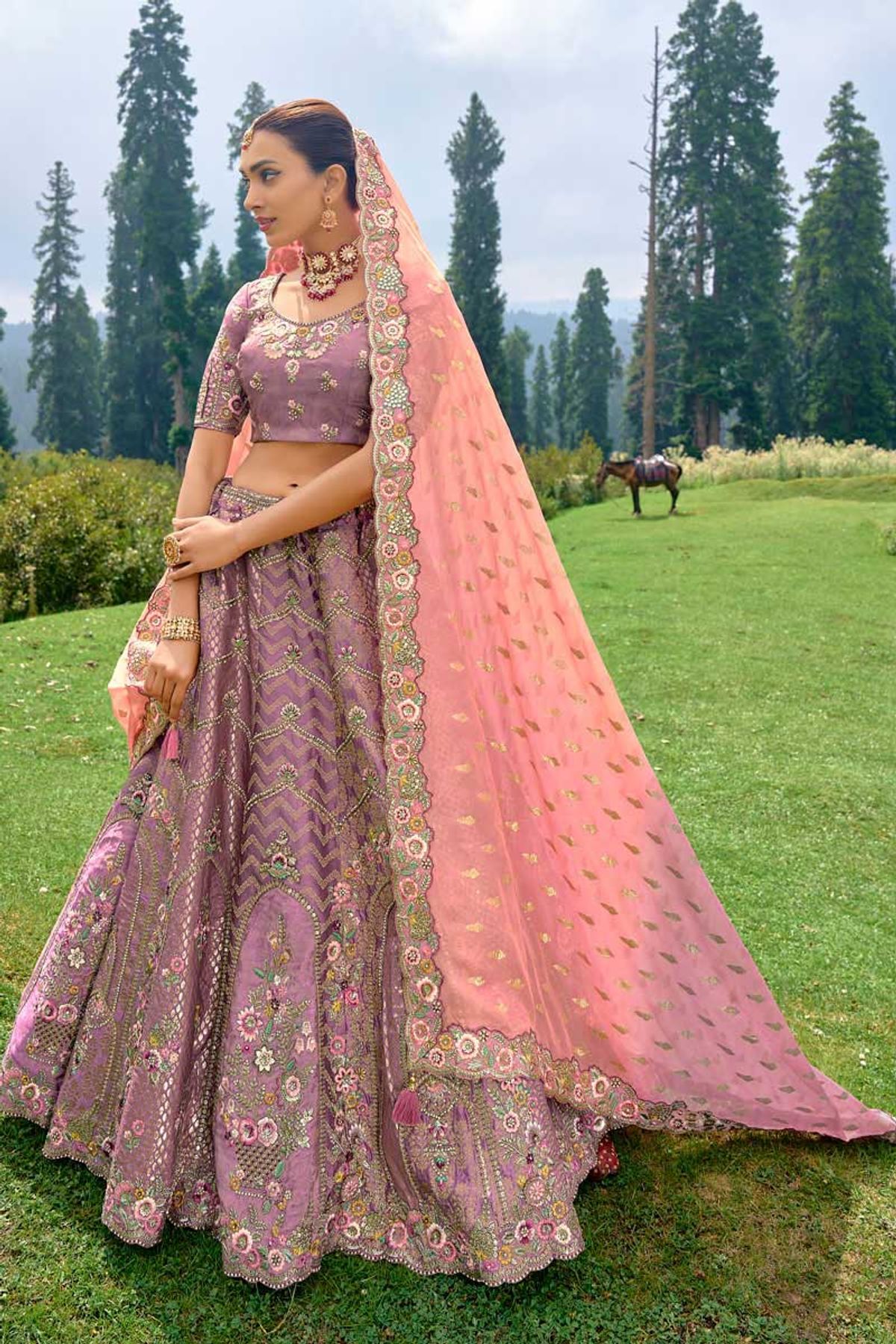 Georgette Embroidery Lehenga Choli LD054110715