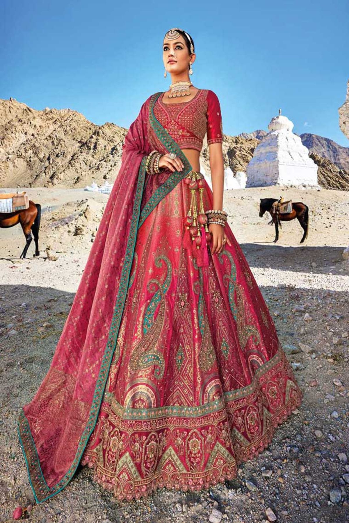 Brocade Lehenga Choli - Buy Brocade Lehenga Choli online in India