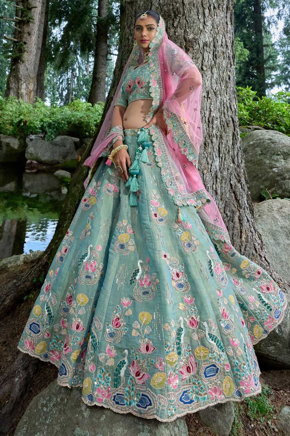 Silk Lehenga Choli With Embroidery LD04020001