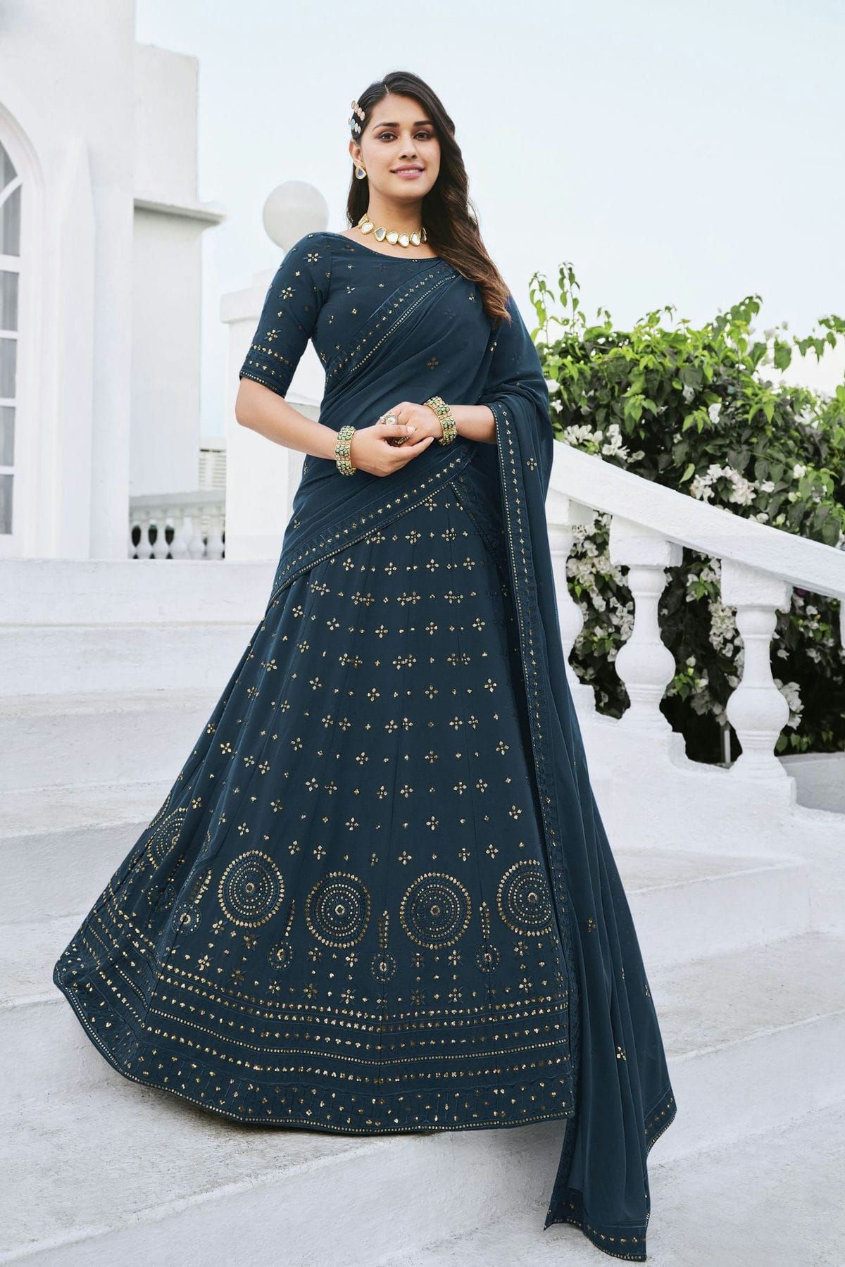 Silk Embroidery Lehenga Choli