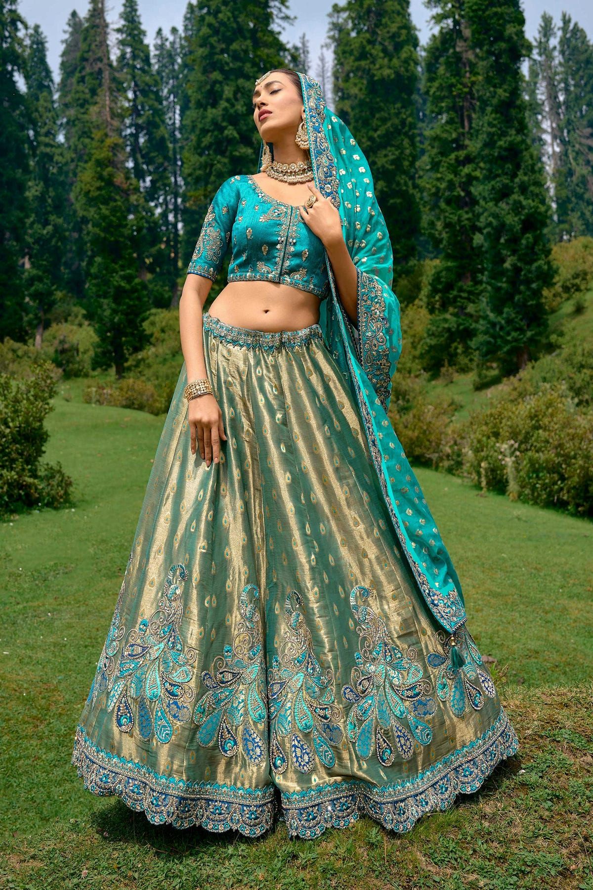 Viscose Rayon Thread Embroidered Work Stitched Lehenga Choli LD00430382