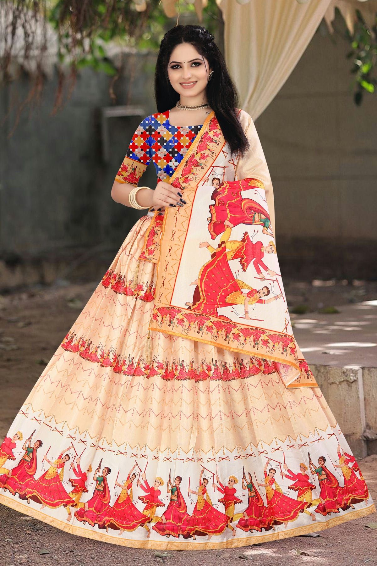 Exclusive Navy Blue Rama Silk Fabric Lehenga Choli – fabdyor.com