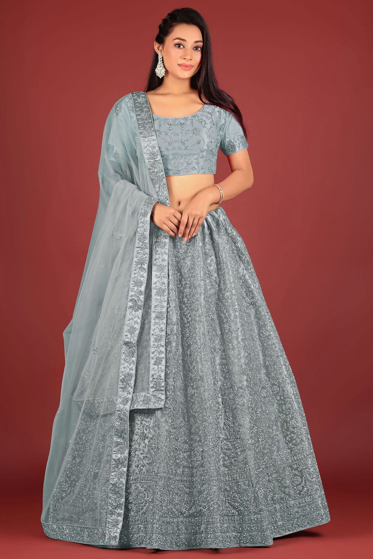 Buy online Embroidered Semi-stitched Lehenga Choli With Dupatta from ethnic  wear for Women by Warthy Ent for ₹2489 at 69% off | 2024 Limeroad.com