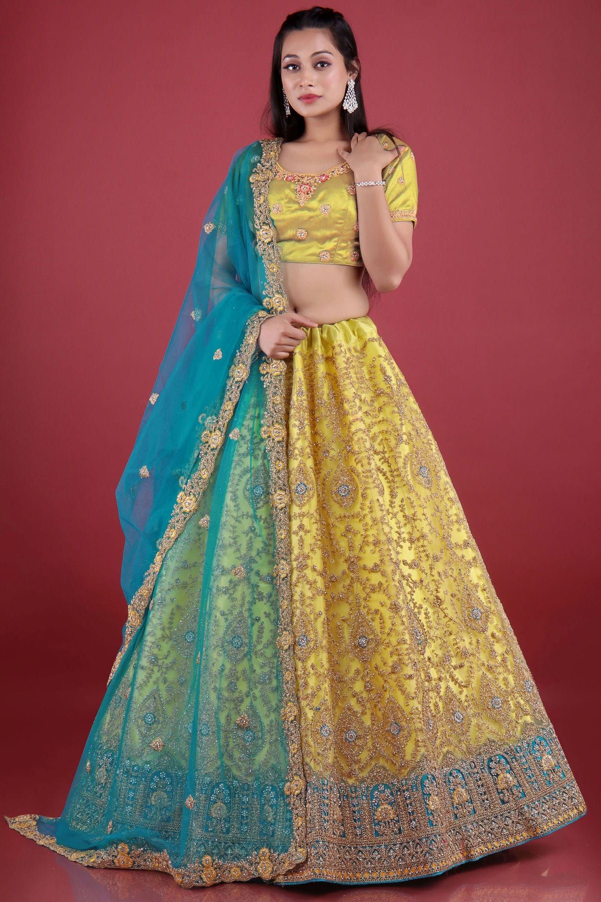 Silk Embroidery Lehenga Choli LD04470338