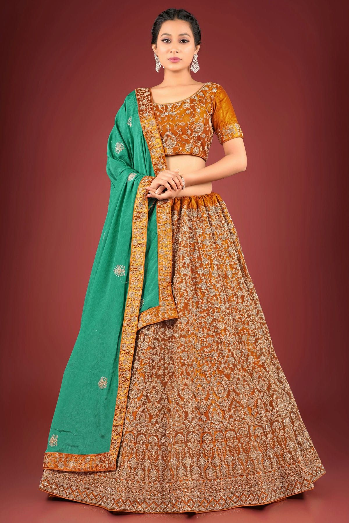 Buy Wedding Wear Blue Digital Printed Pure Silk Lehenga Choli Online From  Surat Wholesale Shop.