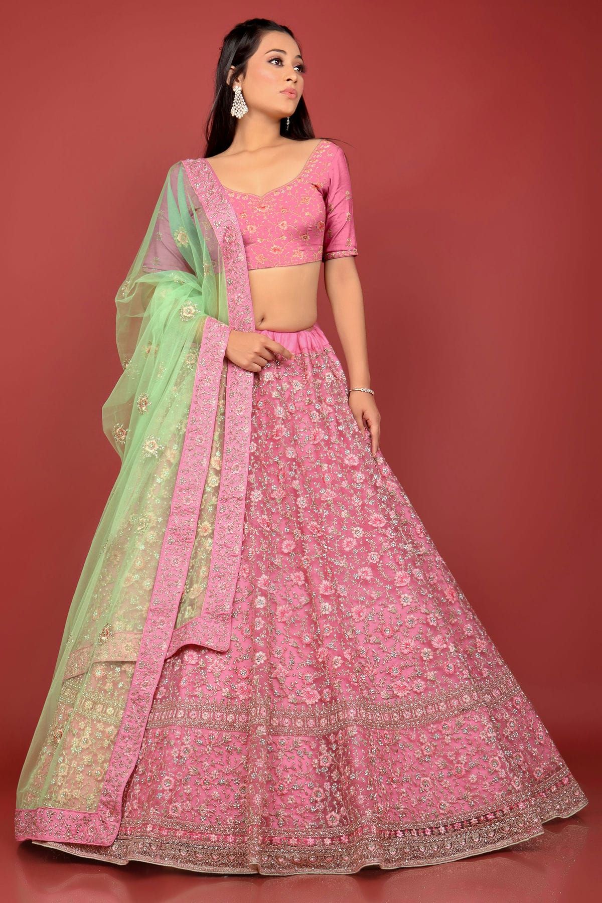 Georgette Embroidery Lehenga Choli LD054111135