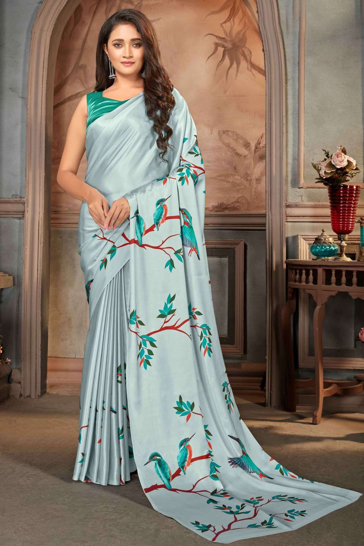 Tussar ghichha silk digital print saree at Rs.4450/Piece in bhagalpur offer  by the goodwill of linen