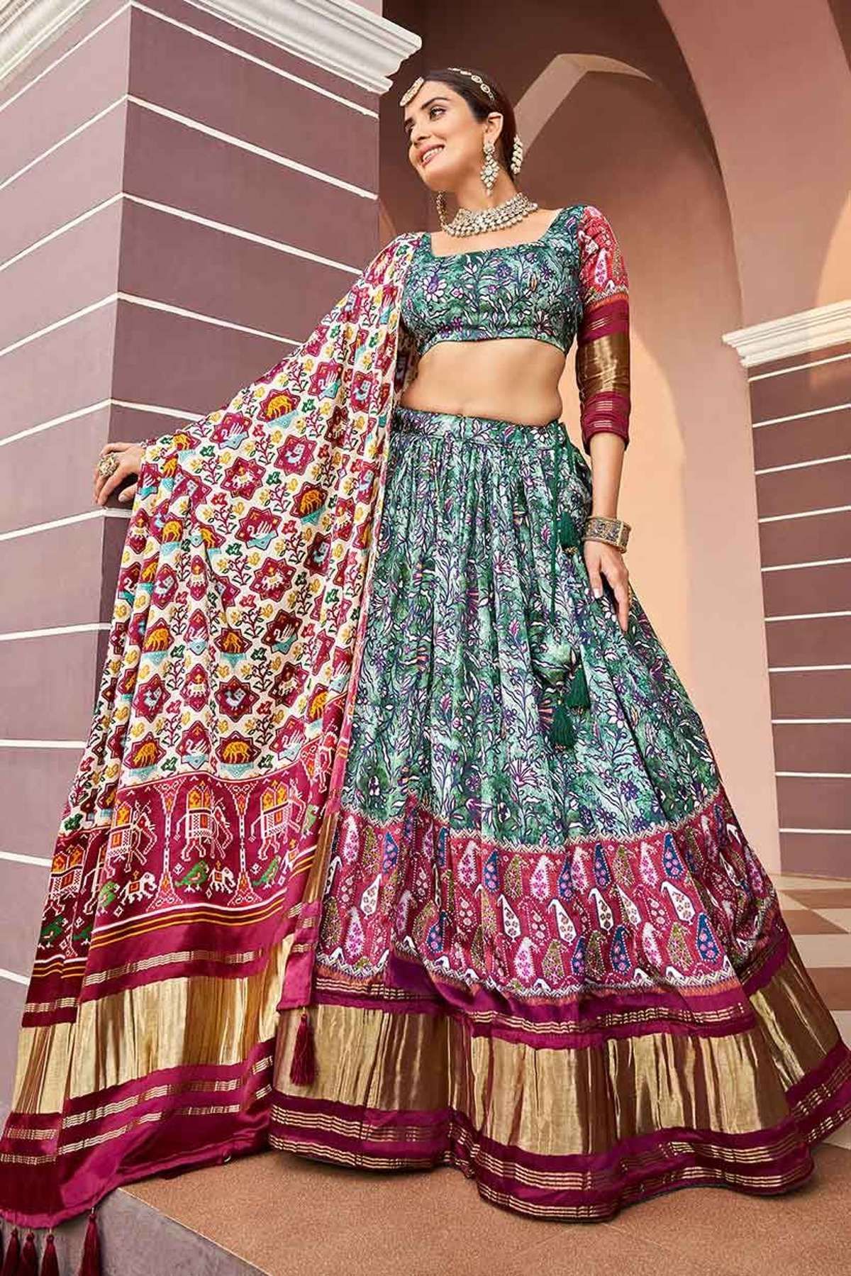 Party Wear Printed Colorful Georgette Digital Print Lehenga Choli at Rs  3685 in Surat