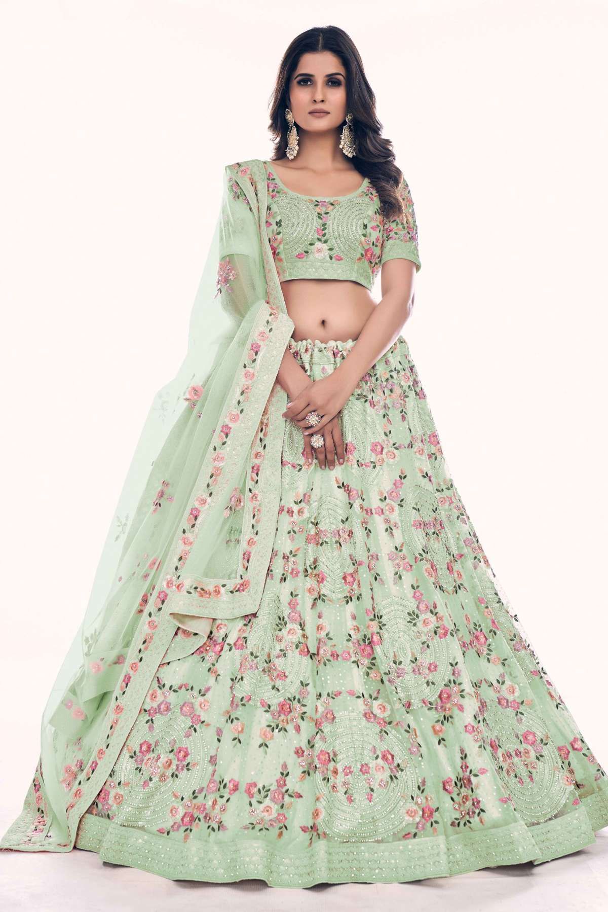 Lemon colour south Indian pattu pavadai Jecquard Lehenga choli for girls  dress | eBay