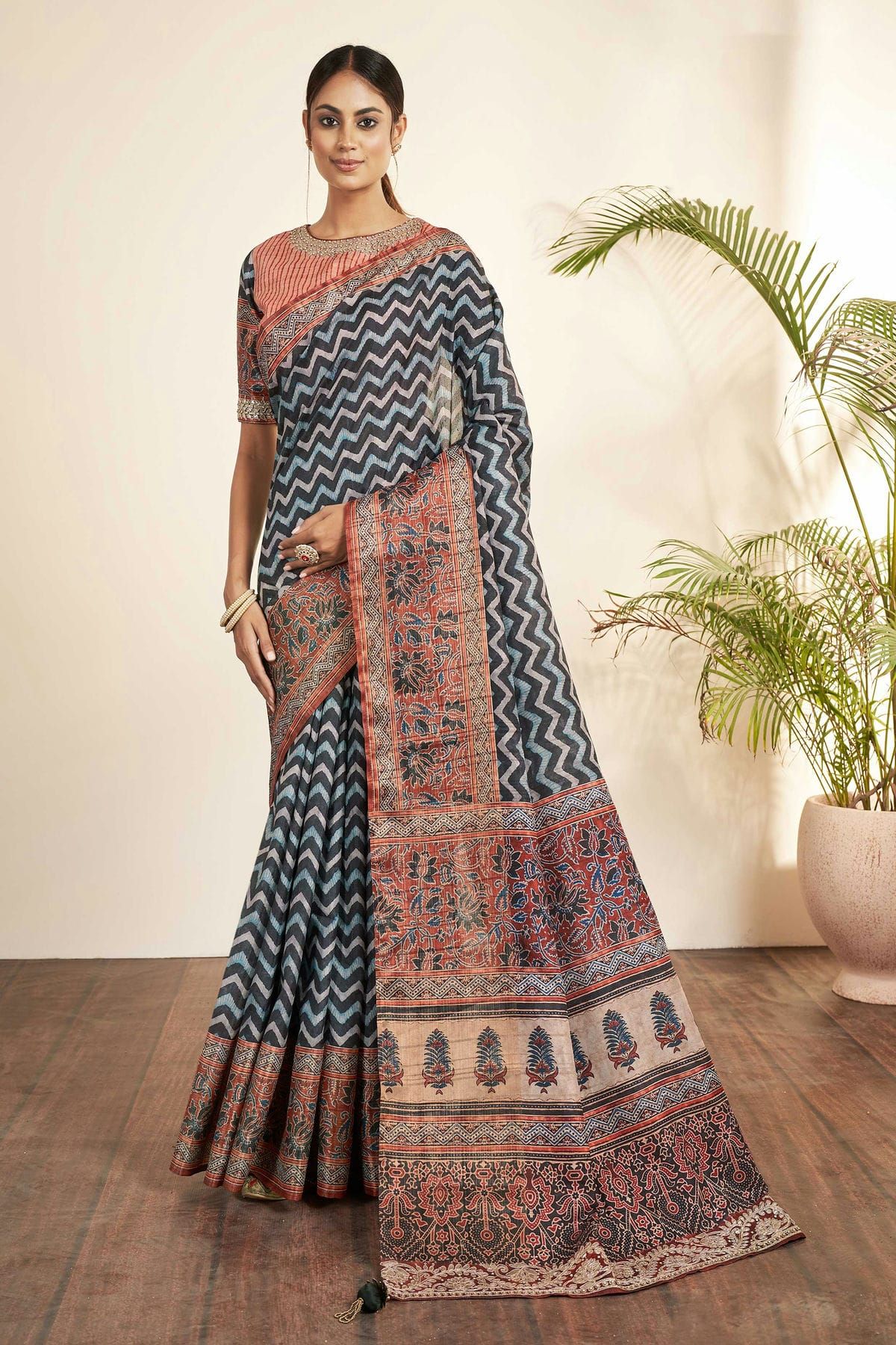 Buy online Bhagalpuri Silk Sarees