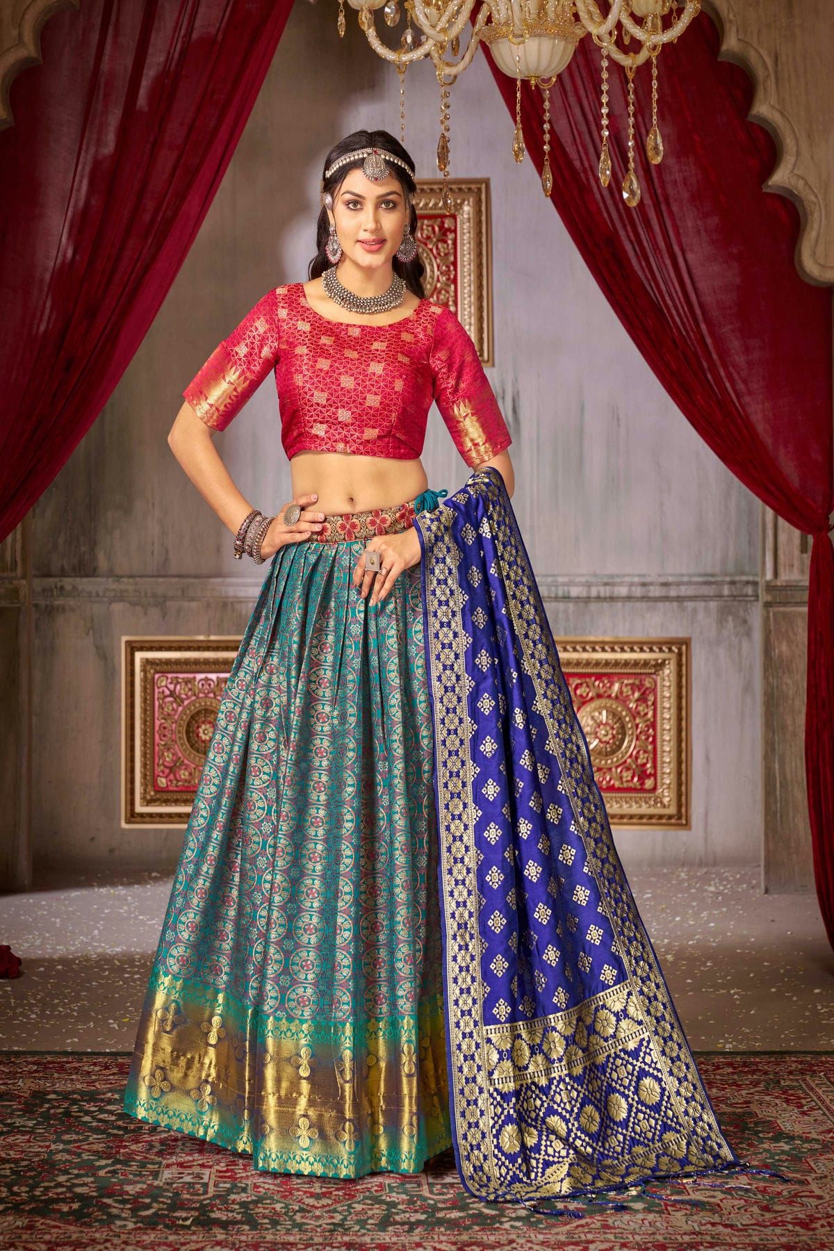 Silk Lehenga Choli With Heavy Thread Embroidery Work LD01353104