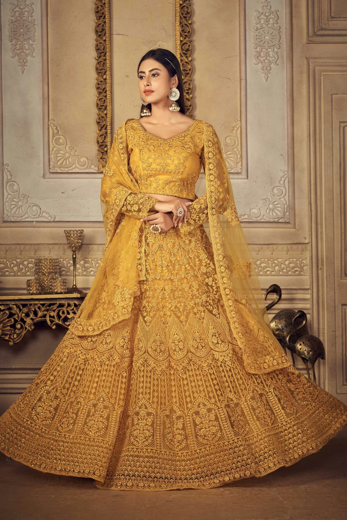 Breathtaking Banarsi Silk Lehenga Choli for Wedding or Engagement