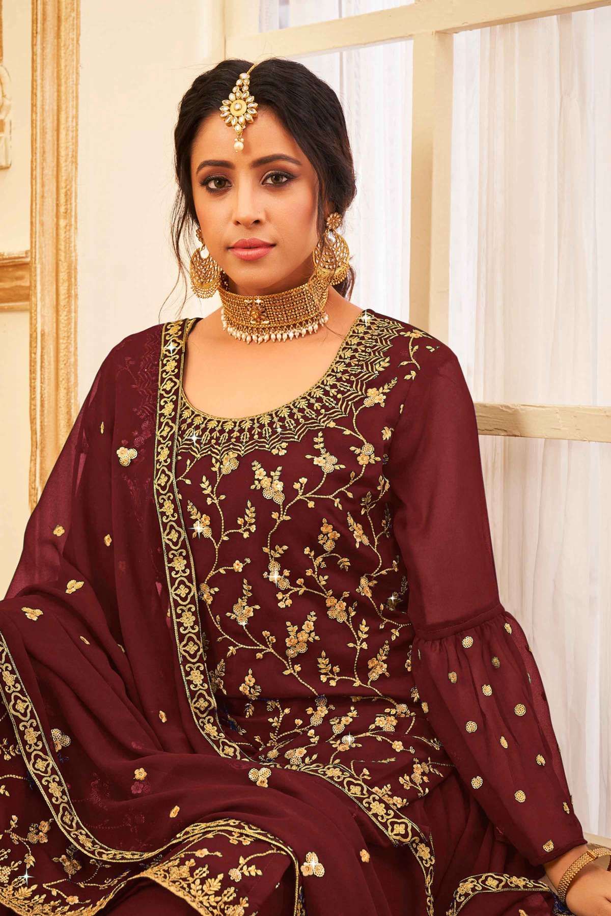 10 Beautiful Maroon Lehenga Choli Designs for Trendy Look