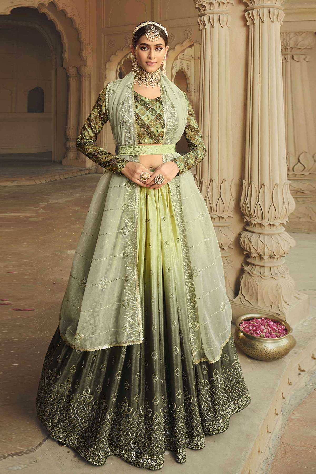 Net Embroidery Lehenga Choli LD5642727