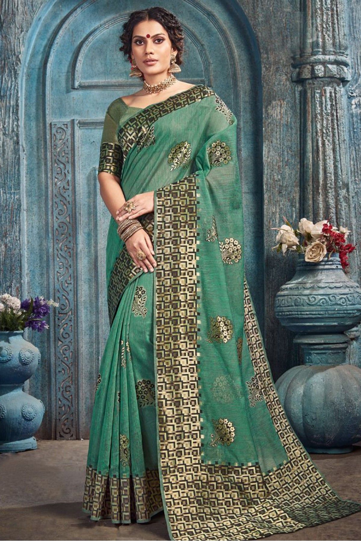 Ranas Golden Yellow Faux Silk Sarees at Rs 2985 | Party Wear Saree in  Jaipur | ID: 9818682773