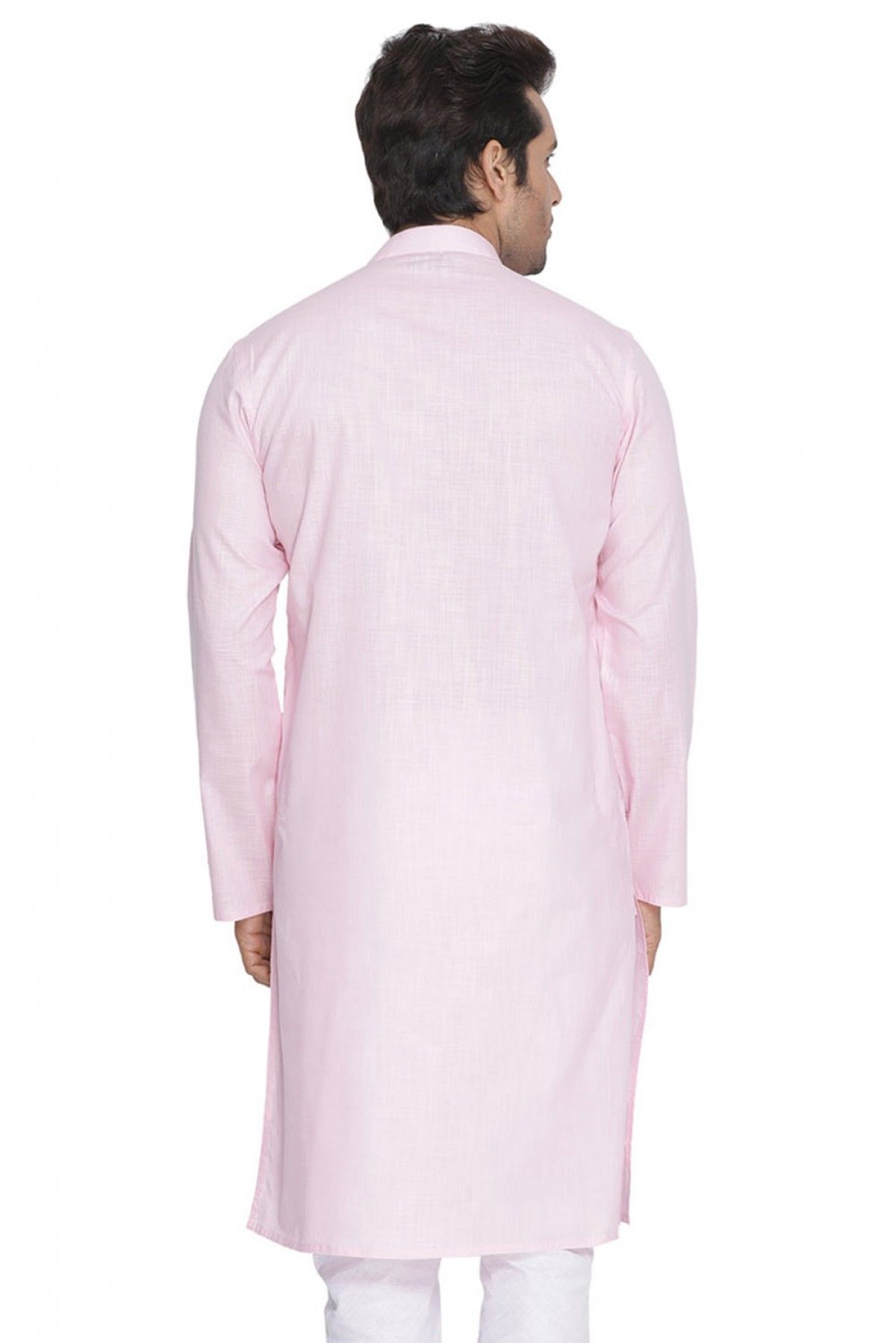 Cotton Party Wear Only Kurta In Pink Colour