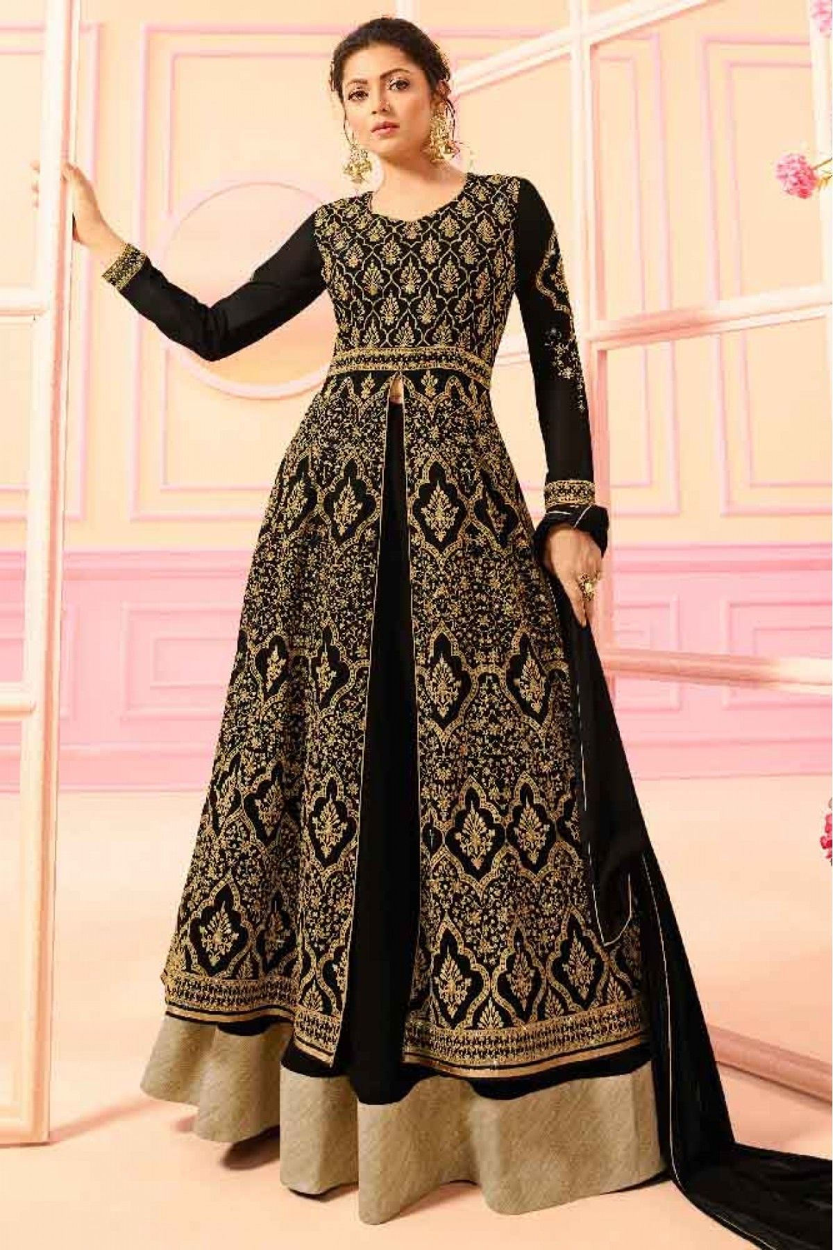 Party Wear Sequence Work Black Lehenga Choli – subhvastra